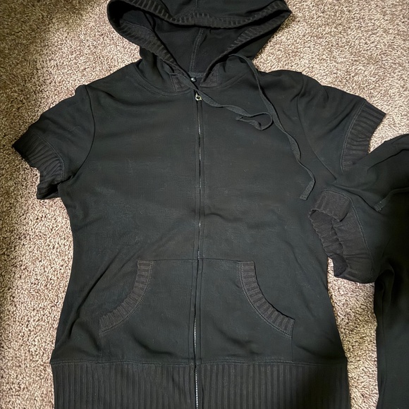 4 MISS MOLY Women's Short Sleeve Hoodie Full Zip Up Cotton Slim Fit Sweatshirt - Picture 9 of 10